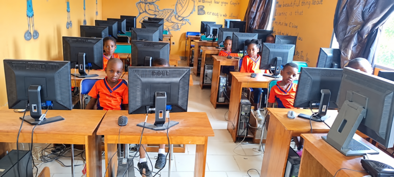 Nursery pupils participating in a classroom activity