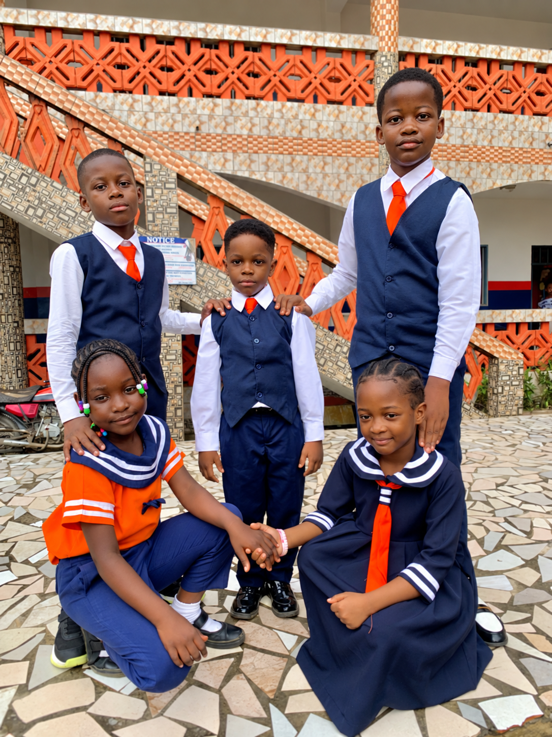 Portrait of Archangels pupils in school uniform