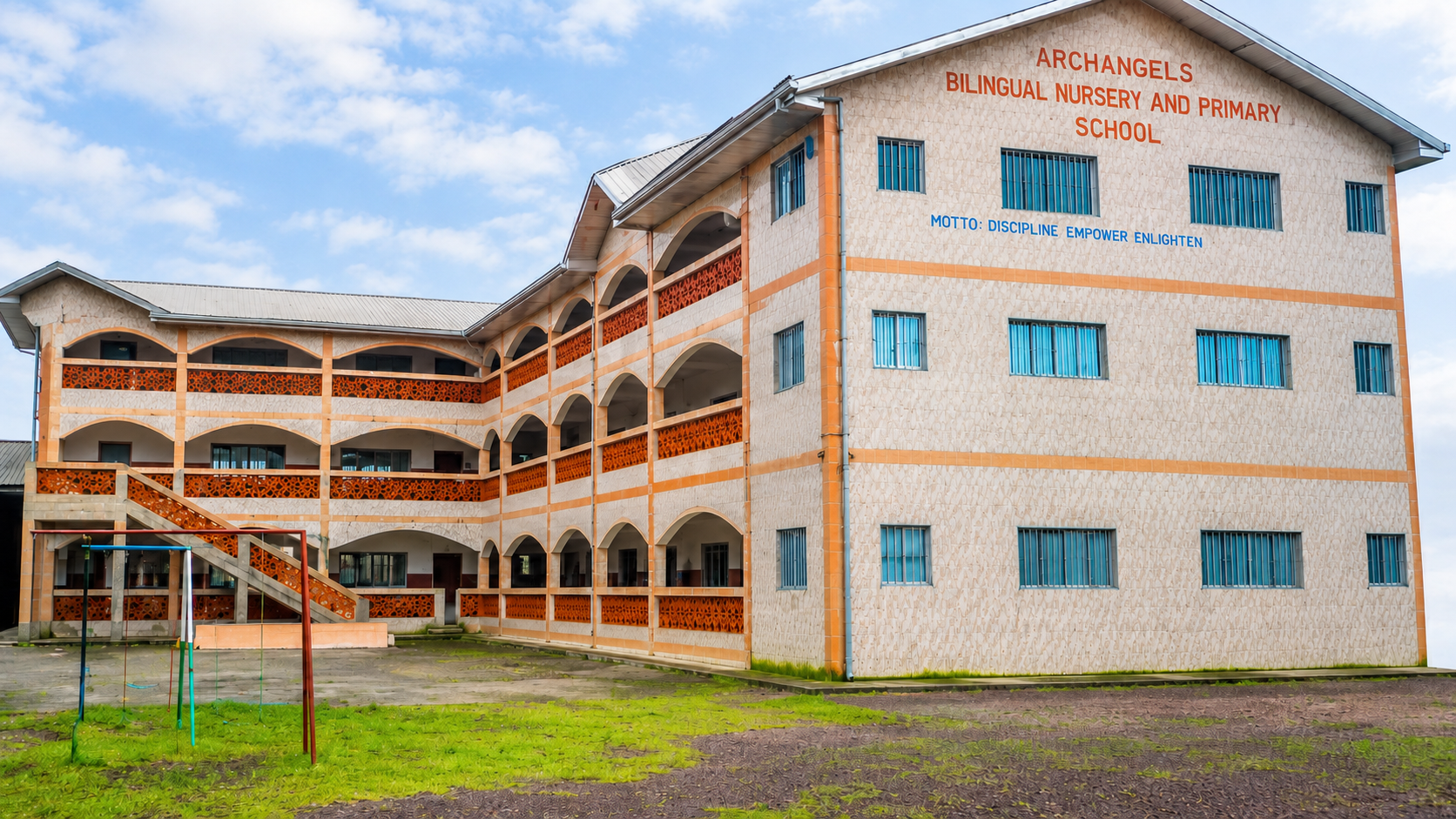 Archangels Bilingual School courtyard building